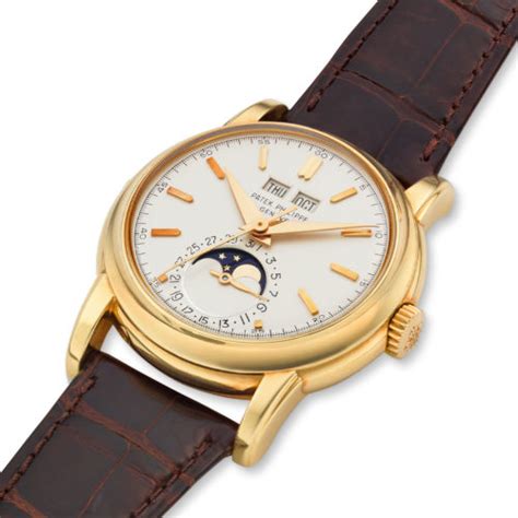 patek philippe re 2438 1|PATEK PHILIPPE, REF. 2438/1, A RARE GOLD PERPETUAL .